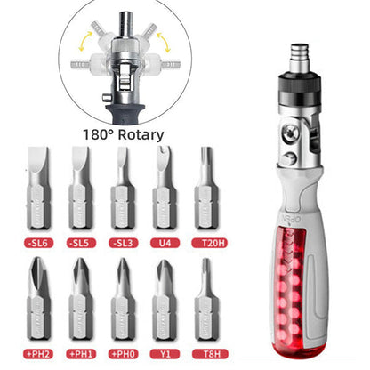 🎁Factory direct, limited time discount⏳10 in 1 Multi-Angle Ratchet Screwdriver